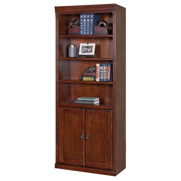 Huntington Oxford Huntington Oxford 6 Shelf Wood Bookcase in Burnished Brown IMHO3072DB - main